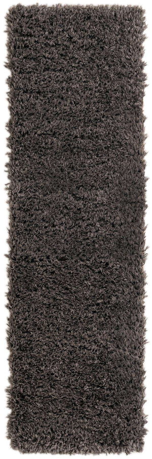 Smoke 2' x 6' 5 Infinity Shag Runner Area Rug Thick Soft Touch Fluffy & Plush Shaggy Pile 100% Polypropylene With Jute Backing Solid Color Minimalist Carpet for Sale at Rug Engine