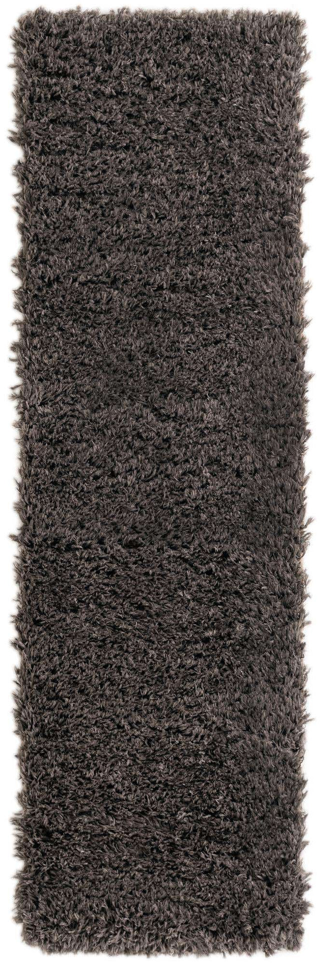 Smoke 2' x 6' 5 Infinity Shag Runner Area Rug Thick Soft Touch Fluffy & Plush Shaggy Pile 100% Polypropylene With Jute Backing Solid Color Minimalist Carpet for Sale at Rug Engine