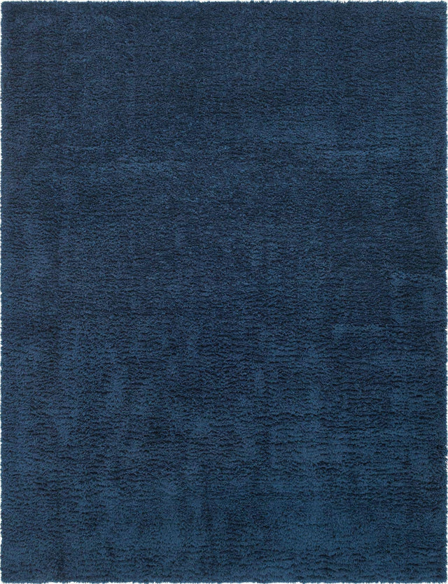 Cobalt 10' x 13' 1 Infinity Shag Rectangle Area Rug Thick Soft Touch Fluffy & Plush Shaggy Pile 100% Polypropylene With Jute Backing Solid Color Minimalist Carpet for Sale at Rug Engine