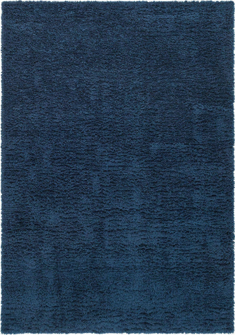 Cobalt 7' 1 x 10' Infinity Shag Rectangle Area Rug Thick Soft Touch Fluffy & Plush Shaggy Pile 100% Polypropylene With Jute Backing Solid Color Minimalist Carpet for Sale at Rug Engine