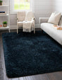 Cobalt 9' x 12' Infinity Shag Rectangle Area Rug Thick Soft Touch Fluffy & Plush Shaggy Pile 100% Polypropylene With Jute Backing Solid Color Minimalist Carpet for Sale at Rug Engine