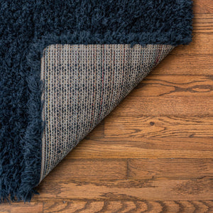 Cobalt 9' x 12' Infinity Shag Rectangle Area Rug Thick Soft Touch Fluffy & Plush Shaggy Pile 100% Polypropylene With Jute Backing Solid Color Minimalist Carpet for Sale at Rug Engine