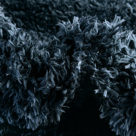 Cobalt 4' 1 x 6' 1 Infinity Shag Rectangle Area Rug Thick Soft Touch Fluffy & Plush Shaggy Pile 100% Polypropylene With Jute Backing Solid Color Minimalist Carpet for Sale at Rug Engine