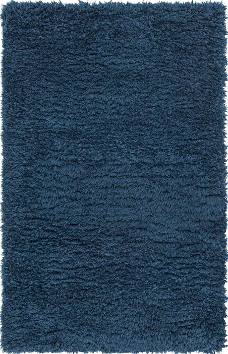 Cobalt 3' 3 x 5' 3 Infinity Shag Rectangle Area Rug Thick Soft Touch Fluffy & Plush Shaggy Pile 100% Polypropylene With Jute Backing Solid Color Minimalist Carpet for Sale at Rug Engine