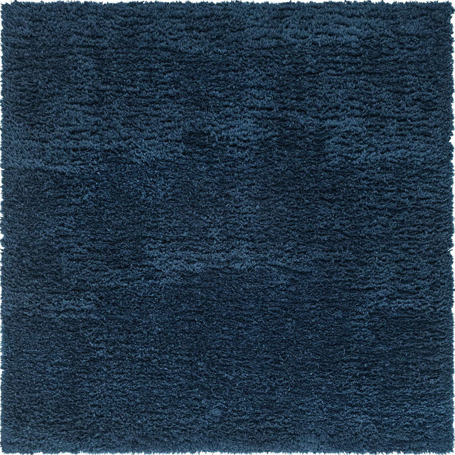 Cobalt 8' x 8' Infinity Shag Square Area Rug Thick Soft Touch Fluffy & Plush Shaggy Pile 100% Polypropylene With Jute Backing Solid Color Minimalist Carpet for Sale at Rug Engine