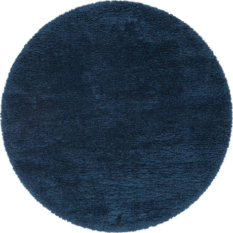 Cobalt 8' x 8' Infinity Shag Round Area Rug Thick Soft Touch Fluffy & Plush Shaggy Pile 100% Polypropylene With Jute Backing Solid Color Minimalist Carpet for Sale at Rug Engine