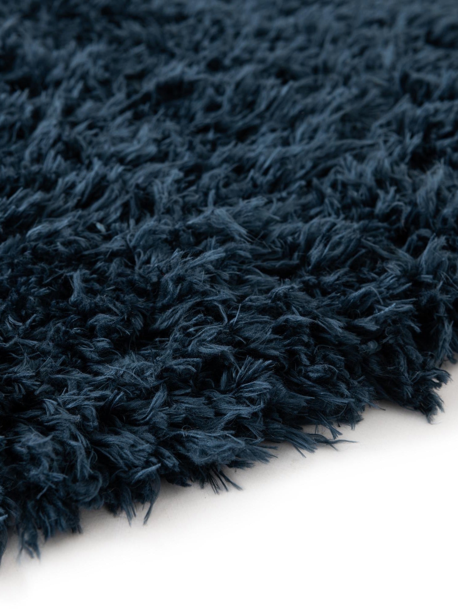 Cobalt 6' 7 x 6' 7 Infinity Shag Round Area Rug Thick Soft Touch Fluffy & Plush Shaggy Pile 100% Polypropylene With Jute Backing Solid Color Minimalist Carpet for Sale at Rug Engine