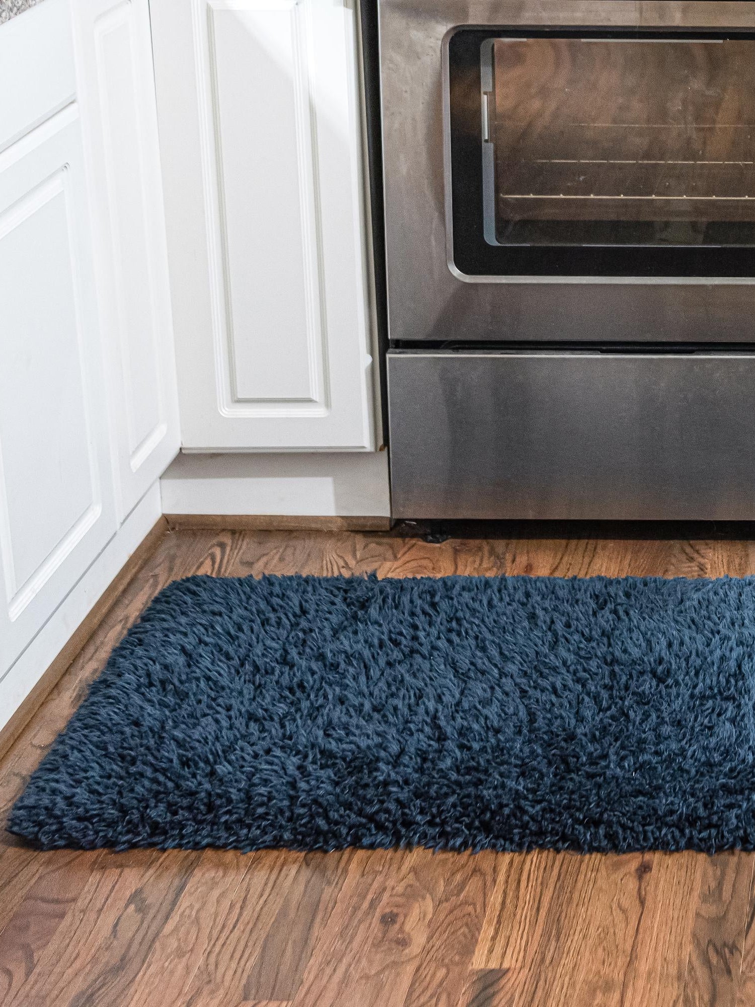Cobalt 2' 7 x 10' Infinity Shag Runner Area Rug Thick Soft Touch Fluffy & Plush Shaggy Pile 100% Polypropylene With Jute Backing Solid Color Minimalist Carpet for Sale at Rug Engine