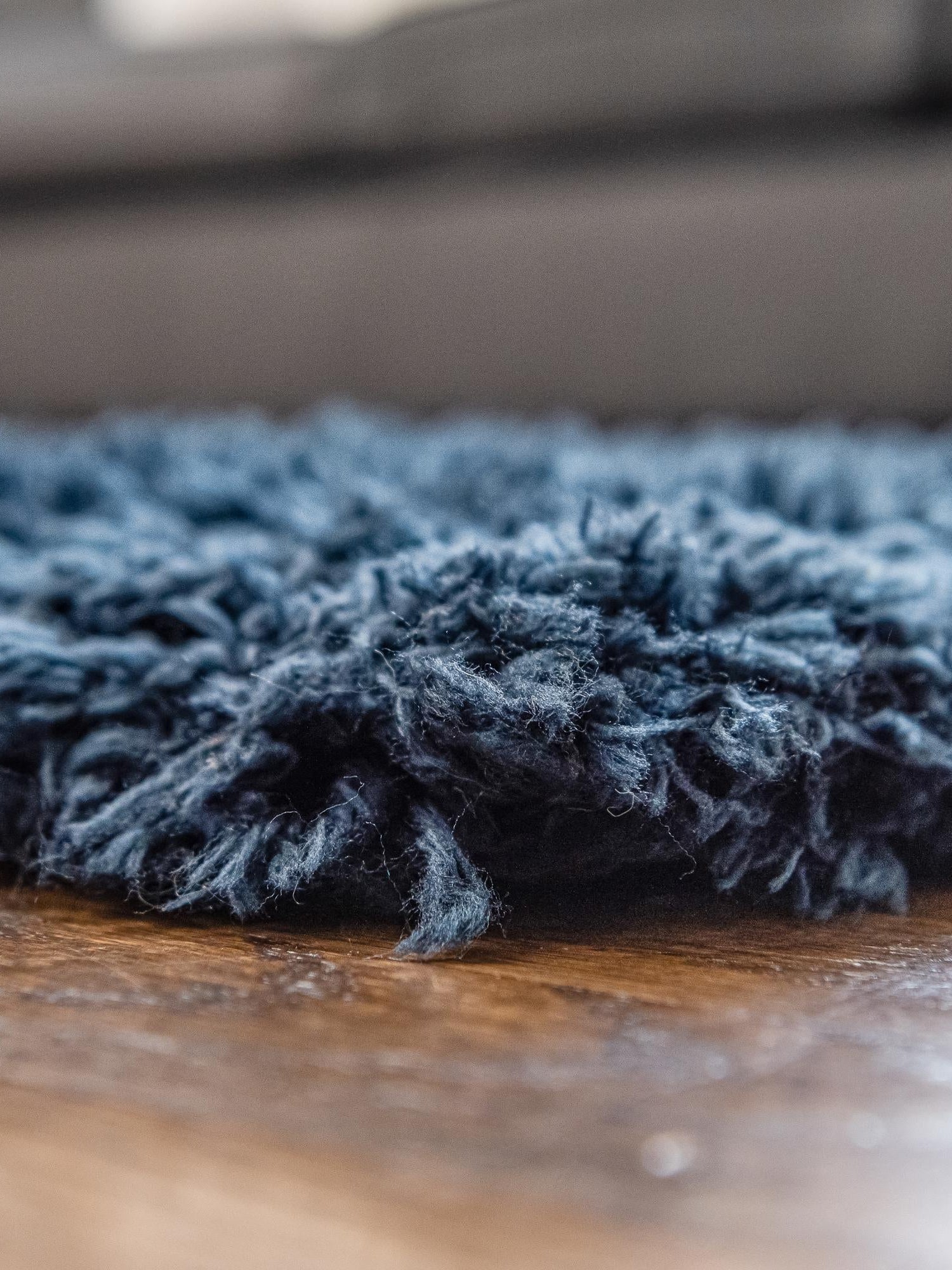 Cobalt 2' x 6' 5 Infinity Shag Runner Area Rug Thick Soft Touch Fluffy & Plush Shaggy Pile 100% Polypropylene With Jute Backing Solid Color Minimalist Carpet for Sale at Rug Engine