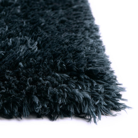 Cobalt 2' x 6' 5 Infinity Shag Runner Area Rug Thick Soft Touch Fluffy & Plush Shaggy Pile 100% Polypropylene With Jute Backing Solid Color Minimalist Carpet for Sale at Rug Engine