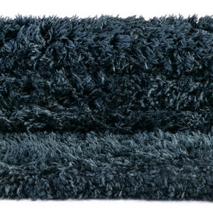 Cobalt 2' 7 x 13' 1 Infinity Shag Runner Area Rug Thick Soft Touch Fluffy & Plush Shaggy Pile 100% Polypropylene With Jute Backing Solid Color Minimalist Carpet for Sale at Rug Engine