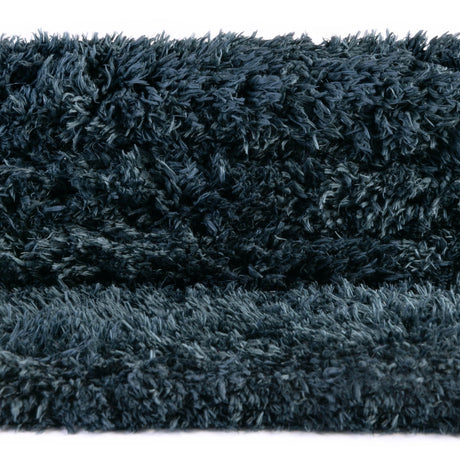 Cobalt 2' 7 x 13' 1 Infinity Shag Runner Area Rug Thick Soft Touch Fluffy & Plush Shaggy Pile 100% Polypropylene With Jute Backing Solid Color Minimalist Carpet for Sale at Rug Engine