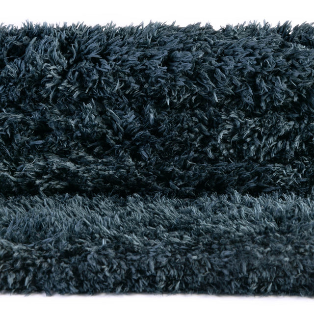 Cobalt 2' 7 x 13' 1 Infinity Shag Runner Area Rug Thick Soft Touch Fluffy & Plush Shaggy Pile 100% Polypropylene With Jute Backing Solid Color Minimalist Carpet for Sale at Rug Engine