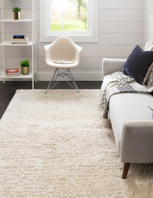 Linen 10' x 13' 1 Infinity Shag Rectangle Area Rug Thick Soft Touch Fluffy & Plush Shaggy Pile 100% Polypropylene With Jute Backing Solid Color Minimalist Carpet for Sale at Rug Engine
