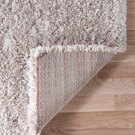 Linen 8' x 10' Infinity Shag Rectangle Area Rug Thick Soft Touch Fluffy & Plush Shaggy Pile 100% Polypropylene With Jute Backing Solid Color Minimalist Carpet for Sale at Rug Engine