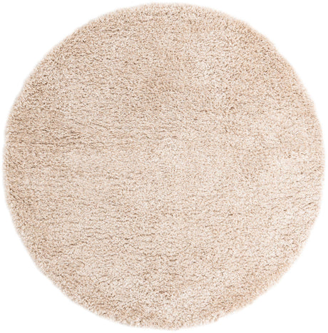 Linen 8' x 8' Infinity Shag Round Area Rug Thick Soft Touch Fluffy & Plush Shaggy Pile 100% Polypropylene With Jute Backing Solid Color Minimalist Carpet for Sale at Rug Engine