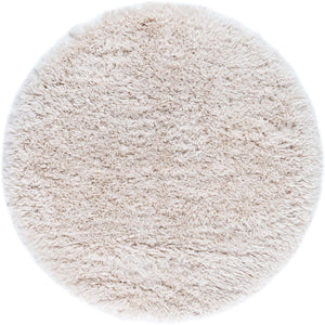 Linen 3' 3 x 3' 3 Infinity Shag Round Area Rug Thick Soft Touch Fluffy & Plush Shaggy Pile 100% Polypropylene With Jute Backing Solid Color Minimalist Carpet for Sale at Rug Engine