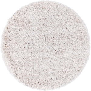 Linen 4' 1 x 4' 1 Infinity Shag Round Area Rug Thick Soft Touch Fluffy & Plush Shaggy Pile 100% Polypropylene With Jute Backing Solid Color Minimalist Carpet for Sale at Rug Engine