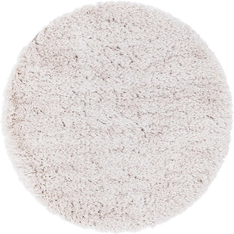 Linen 4' 1 x 4' 1 Infinity Shag Round Area Rug Thick Soft Touch Fluffy & Plush Shaggy Pile 100% Polypropylene With Jute Backing Solid Color Minimalist Carpet for Sale at Rug Engine