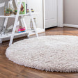 Linen 4' 1 x 4' 1 Infinity Shag Round Area Rug Thick Soft Touch Fluffy & Plush Shaggy Pile 100% Polypropylene With Jute Backing Solid Color Minimalist Carpet for Sale at Rug Engine