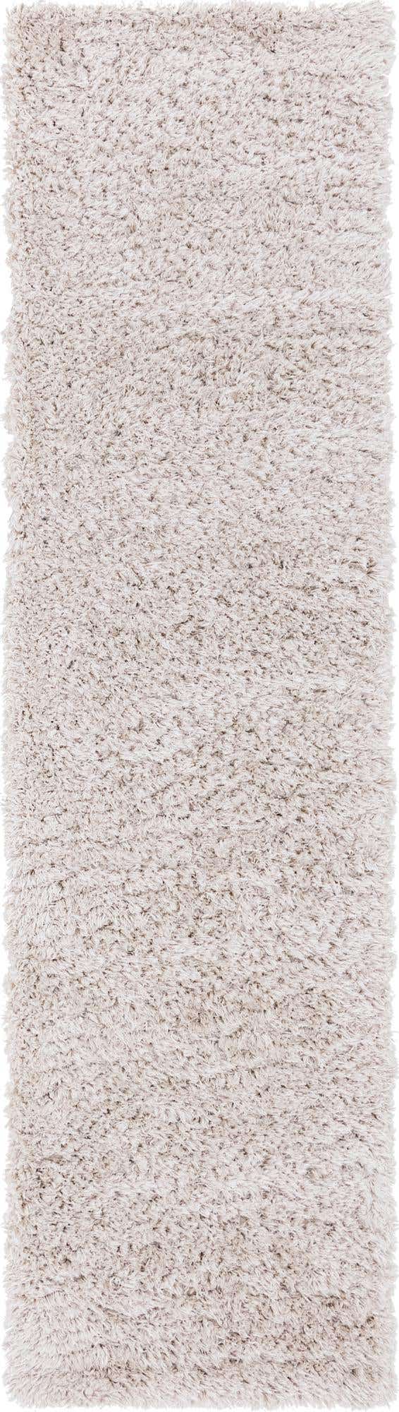Linen 2' 7 x 10' Infinity Shag Runner Area Rug Thick Soft Touch Fluffy & Plush Shaggy Pile 100% Polypropylene With Jute Backing Solid Color Minimalist Carpet for Sale at Rug Engine