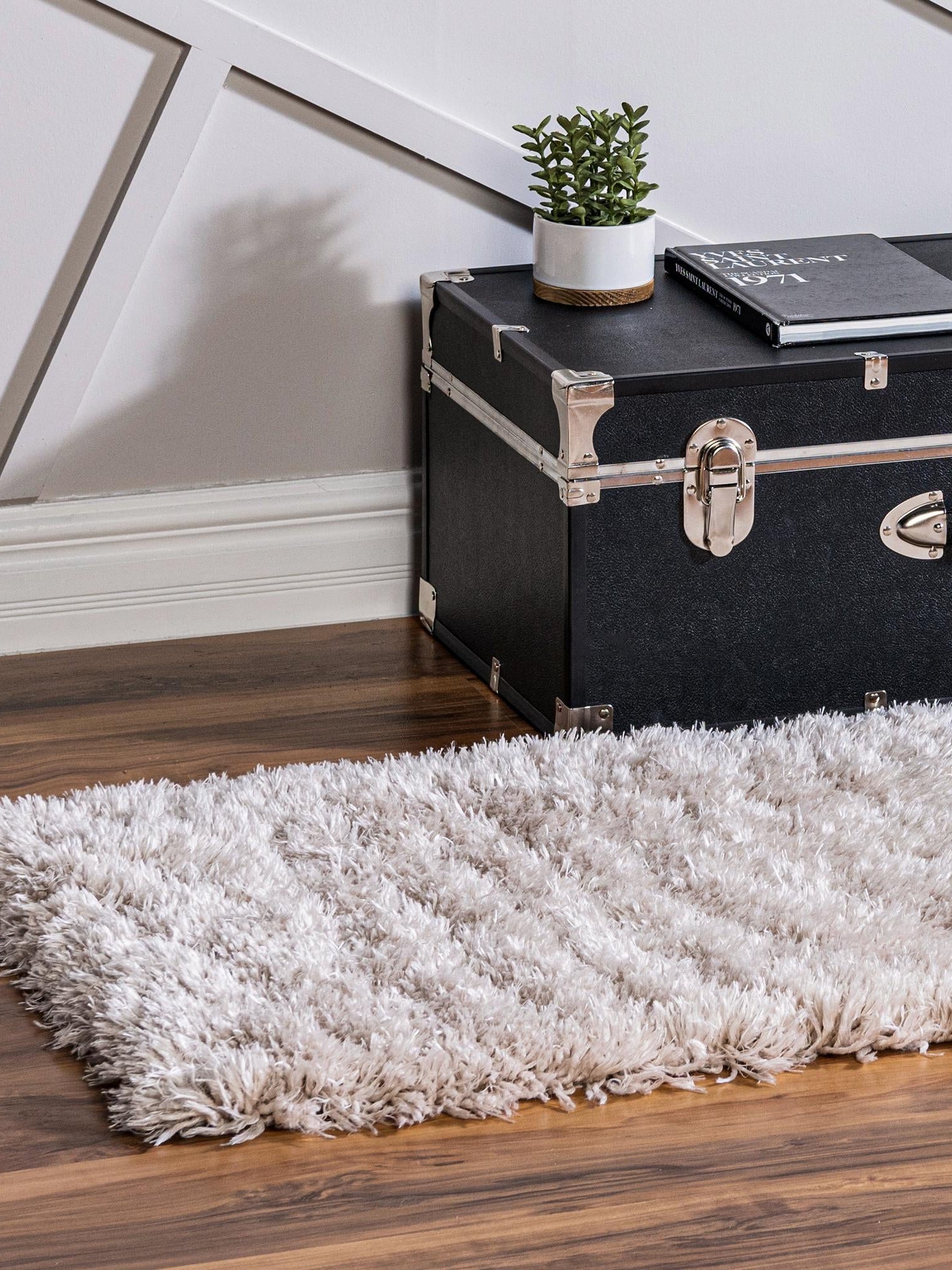 Linen 2' 7 x 13' 1 Infinity Shag Runner Area Rug Thick Soft Touch Fluffy & Plush Shaggy Pile 100% Polypropylene With Jute Backing Solid Color Minimalist Carpet for Sale at Rug Engine