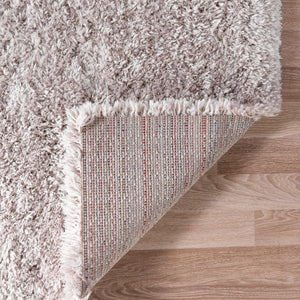 Linen 2' x 6' 5 Infinity Shag Runner Area Rug Thick Soft Touch Fluffy & Plush Shaggy Pile 100% Polypropylene With Jute Backing Solid Color Minimalist Carpet for Sale at Rug Engine