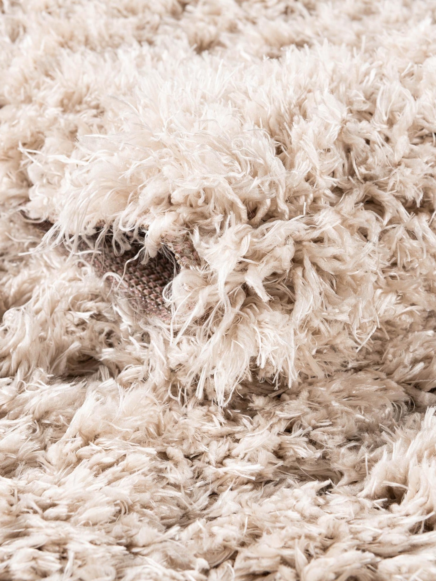 Linen 2' x 6' 5 Infinity Shag Runner Area Rug Thick Soft Touch Fluffy & Plush Shaggy Pile 100% Polypropylene With Jute Backing Solid Color Minimalist Carpet for Sale at Rug Engine