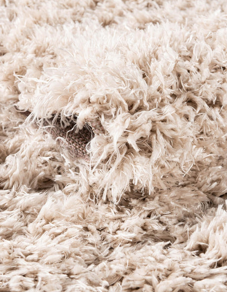 Linen 2' x 6' 5 Infinity Shag Runner Area Rug Thick Soft Touch Fluffy & Plush Shaggy Pile 100% Polypropylene With Jute Backing Solid Color Minimalist Carpet for Sale at Rug Engine