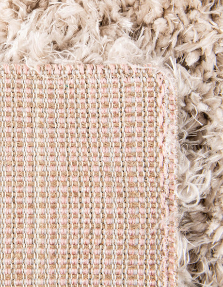 Linen 2' x 6' 5 Infinity Shag Runner Area Rug Thick Soft Touch Fluffy & Plush Shaggy Pile 100% Polypropylene With Jute Backing Solid Color Minimalist Carpet for Sale at Rug Engine
