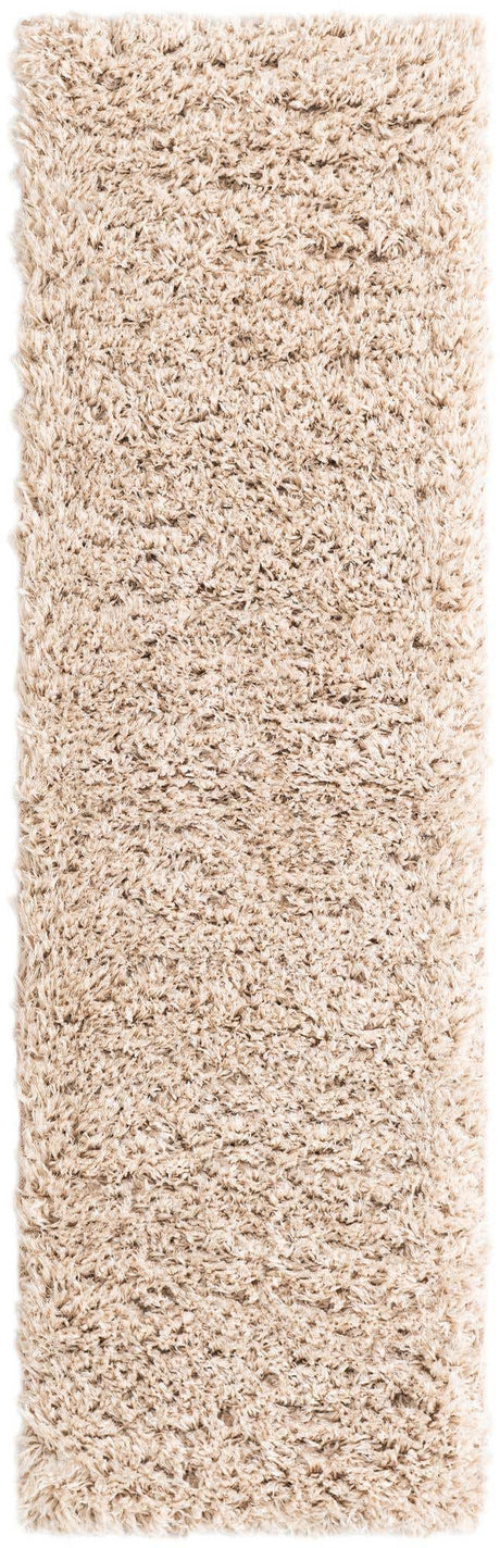Linen 2' x 6' 5 Infinity Shag Runner Area Rug Thick Soft Touch Fluffy & Plush Shaggy Pile 100% Polypropylene With Jute Backing Solid Color Minimalist Carpet for Sale at Rug Engine