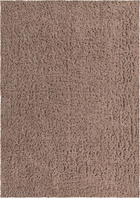 Khaki 8' x 11' Infinity Shag Rectangle Area Rug Thick Soft Touch Fluffy & Plush Shaggy Pile 100% Polypropylene With Jute Backing Solid Color Minimalist Carpet for Sale at Rug Engine