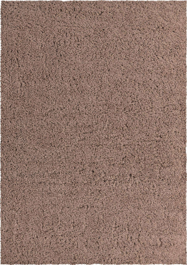 Khaki 7' 1 x 10' Infinity Shag Rectangle Area Rug Thick Soft Touch Fluffy & Plush Shaggy Pile 100% Polypropylene With Jute Backing Solid Color Minimalist Carpet for Sale at Rug Engine