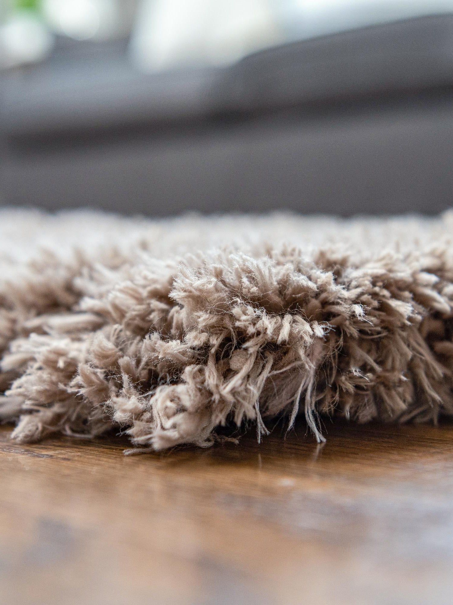 Khaki 8' x 11' Infinity Shag Rectangle Area Rug Thick Soft Touch Fluffy & Plush Shaggy Pile 100% Polypropylene With Jute Backing Solid Color Minimalist Carpet for Sale at Rug Engine