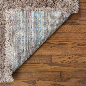 Khaki 4' 1 x 6' 1 Infinity Shag Rectangle Area Rug Thick Soft Touch Fluffy & Plush Shaggy Pile 100% Polypropylene With Jute Backing Solid Color Minimalist Carpet for Sale at Rug Engine
