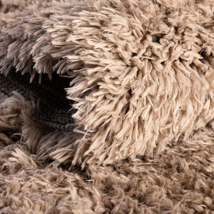 Khaki 4' 1 x 6' 1 Infinity Shag Rectangle Area Rug Thick Soft Touch Fluffy & Plush Shaggy Pile 100% Polypropylene With Jute Backing Solid Color Minimalist Carpet for Sale at Rug Engine