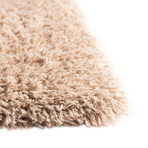 Khaki 4' 1 x 6' 1 Infinity Shag Rectangle Area Rug Thick Soft Touch Fluffy & Plush Shaggy Pile 100% Polypropylene With Jute Backing Solid Color Minimalist Carpet for Sale at Rug Engine