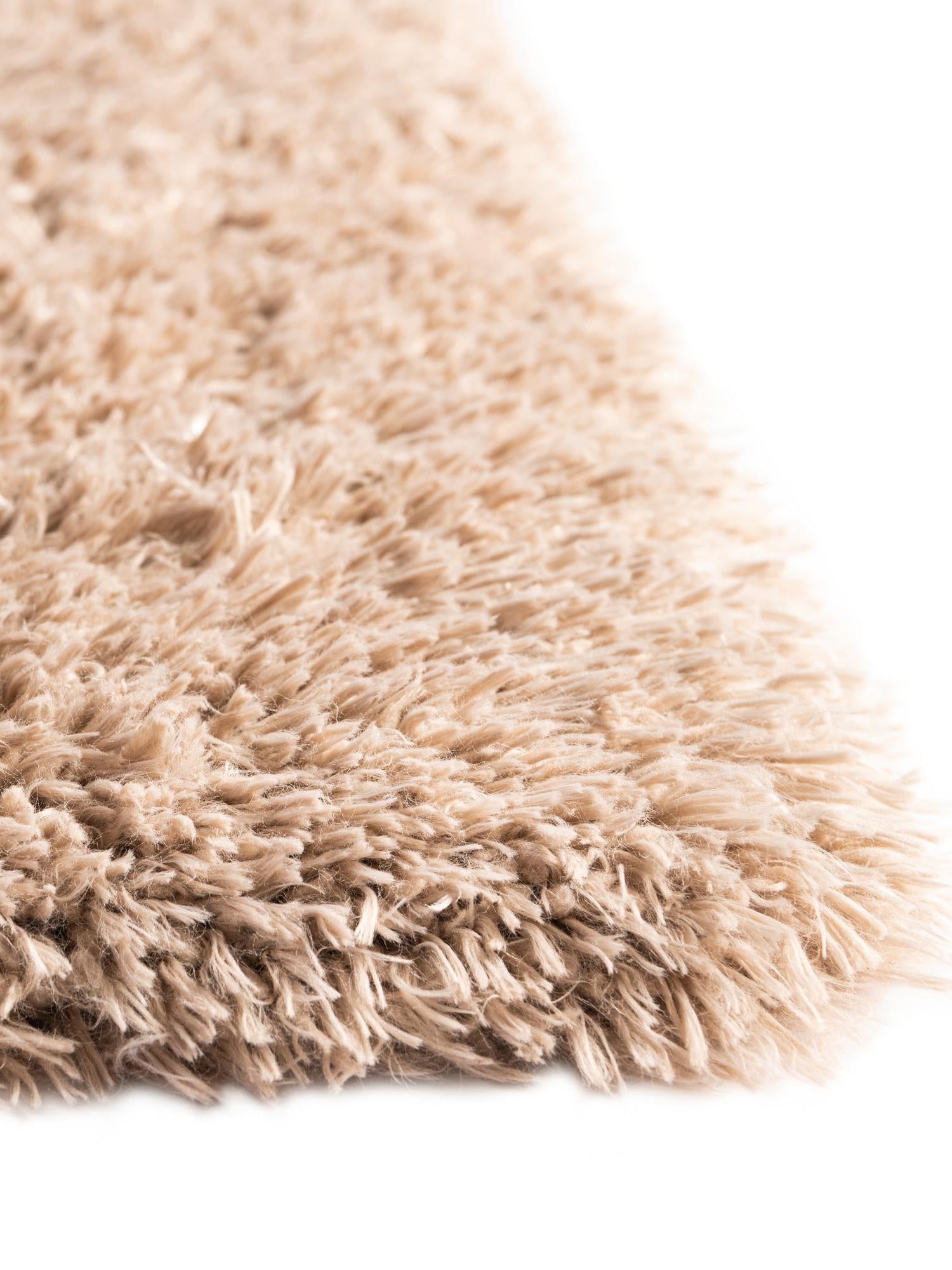 Khaki 5' 1 x 8' Infinity Shag Rectangle Area Rug Thick Soft Touch Fluffy & Plush Shaggy Pile 100% Polypropylene With Jute Backing Solid Color Minimalist Carpet for Sale at Rug Engine