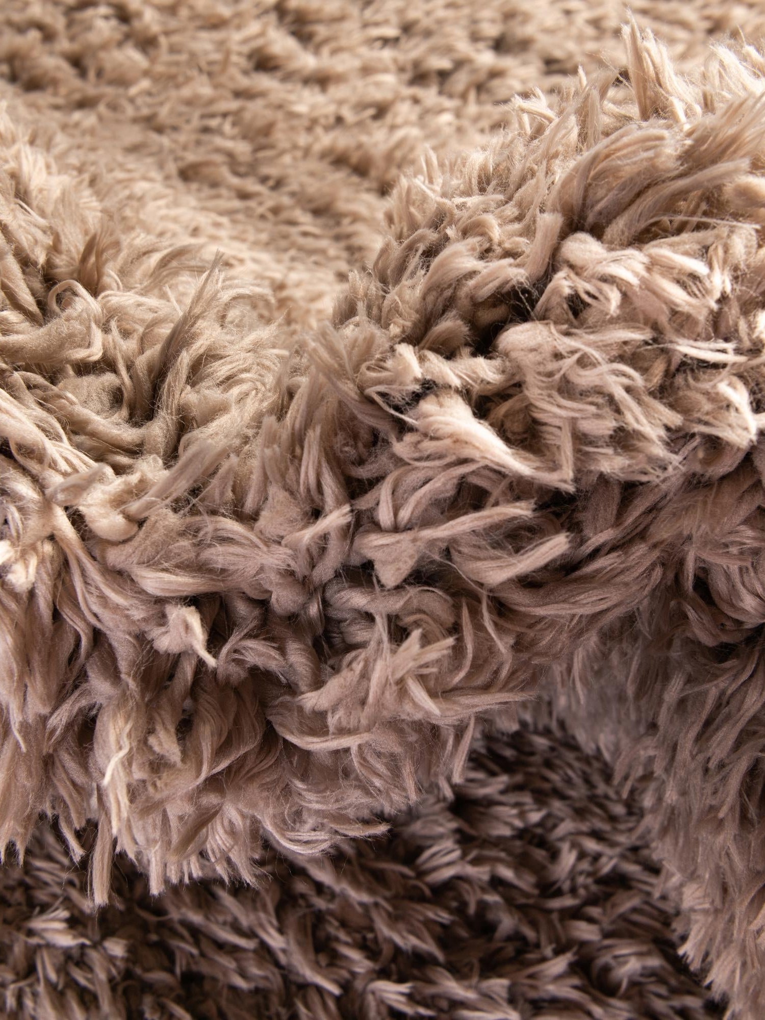 Khaki 8' x 10' Infinity Shag Rectangle Area Rug Thick Soft Touch Fluffy & Plush Shaggy Pile 100% Polypropylene With Jute Backing Solid Color Minimalist Carpet for Sale at Rug Engine
