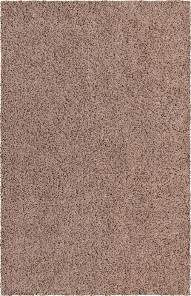 Khaki 5' 1 x 8' Infinity Shag Rectangle Area Rug Thick Soft Touch Fluffy & Plush Shaggy Pile 100% Polypropylene With Jute Backing Solid Color Minimalist Carpet for Sale at Rug Engine