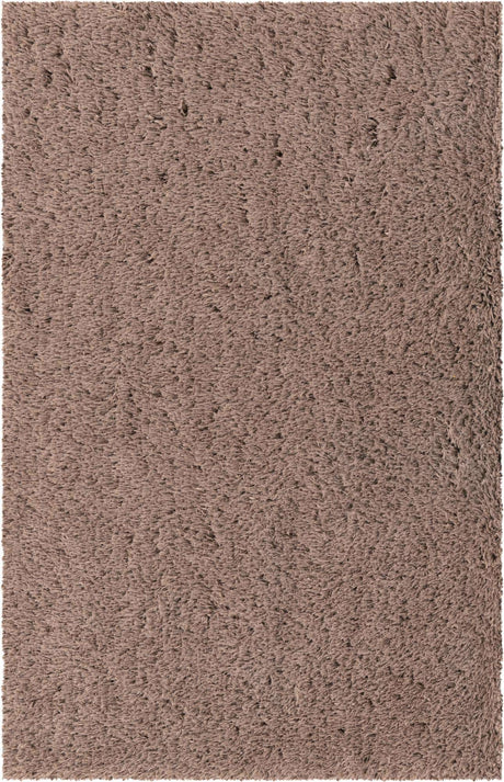 Khaki 4' 1 x 6' 1 Infinity Shag Rectangle Area Rug Thick Soft Touch Fluffy & Plush Shaggy Pile 100% Polypropylene With Jute Backing Solid Color Minimalist Carpet for Sale at Rug Engine