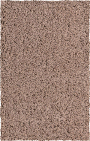 Khaki 3' 3 x 5' 3 Infinity Shag Rectangle Area Rug Thick Soft Touch Fluffy & Plush Shaggy Pile 100% Polypropylene With Jute Backing Solid Color Minimalist Carpet for Sale at Rug Engine