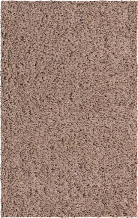 Khaki 3' 3 x 5' 3 Infinity Shag Rectangle Area Rug Thick Soft Touch Fluffy & Plush Shaggy Pile 100% Polypropylene With Jute Backing Solid Color Minimalist Carpet for Sale at Rug Engine