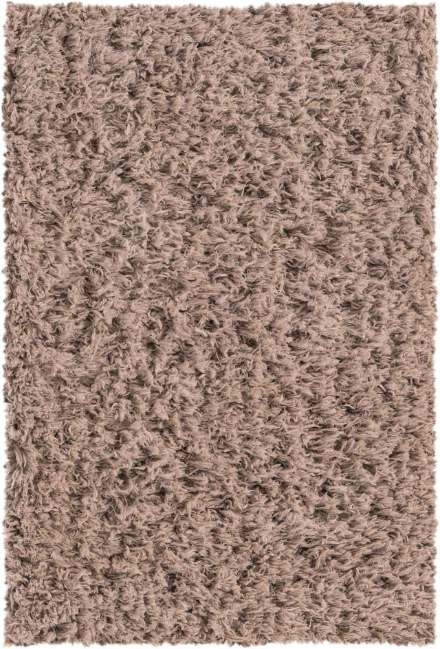 Khaki 2' x 3' Infinity Shag Rectangle Area Rug Thick Soft Touch Fluffy & Plush Shaggy Pile 100% Polypropylene With Jute Backing Solid Color Minimalist Carpet for Sale at Rug Engine
