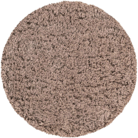 Khaki 3' 3 x 3' 3 Infinity Shag Round Area Rug Thick Soft Touch Fluffy & Plush Shaggy Pile 100% Polypropylene With Jute Backing Solid Color Minimalist Carpet for Sale at Rug Engine