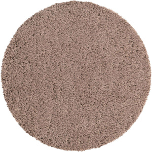 Khaki 4' 1 x 4' 1 Infinity Shag Round Area Rug Thick Soft Touch Fluffy & Plush Shaggy Pile 100% Polypropylene With Jute Backing Solid Color Minimalist Carpet for Sale at Rug Engine