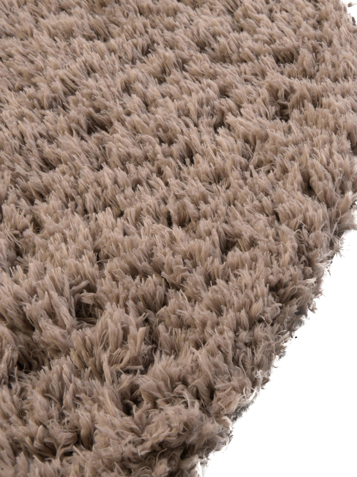 Khaki 3' 3 x 3' 3 Infinity Shag Round Area Rug Thick Soft Touch Fluffy & Plush Shaggy Pile 100% Polypropylene With Jute Backing Solid Color Minimalist Carpet for Sale at Rug Engine