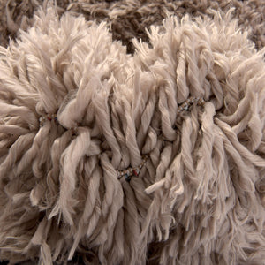 Khaki 8' x 8' Infinity Shag Round Area Rug Thick Soft Touch Fluffy & Plush Shaggy Pile 100% Polypropylene With Jute Backing Solid Color Minimalist Carpet for Sale at Rug Engine