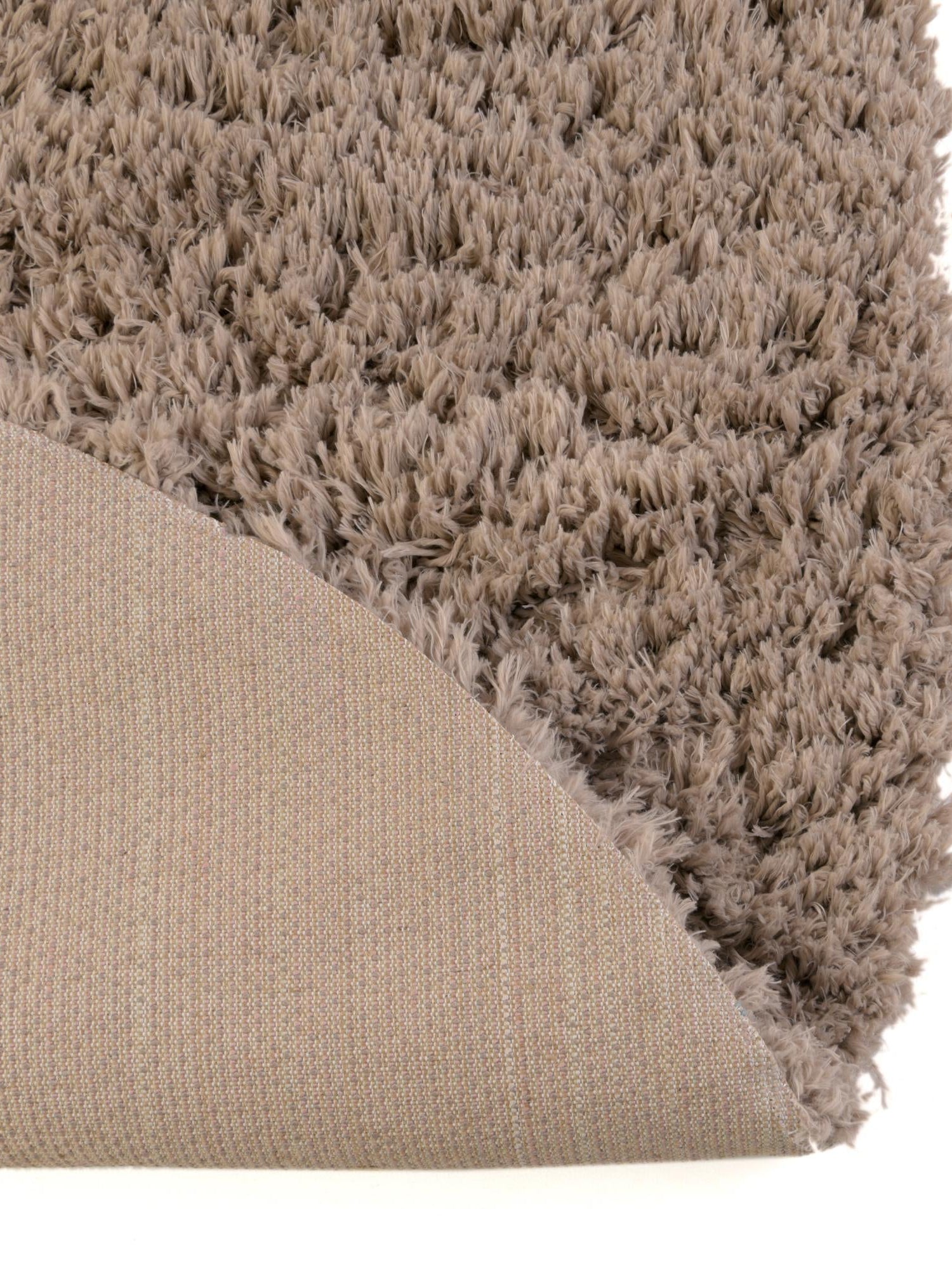 Khaki 4' 1 x 4' 1 Infinity Shag Round Area Rug Thick Soft Touch Fluffy & Plush Shaggy Pile 100% Polypropylene With Jute Backing Solid Color Minimalist Carpet for Sale at Rug Engine