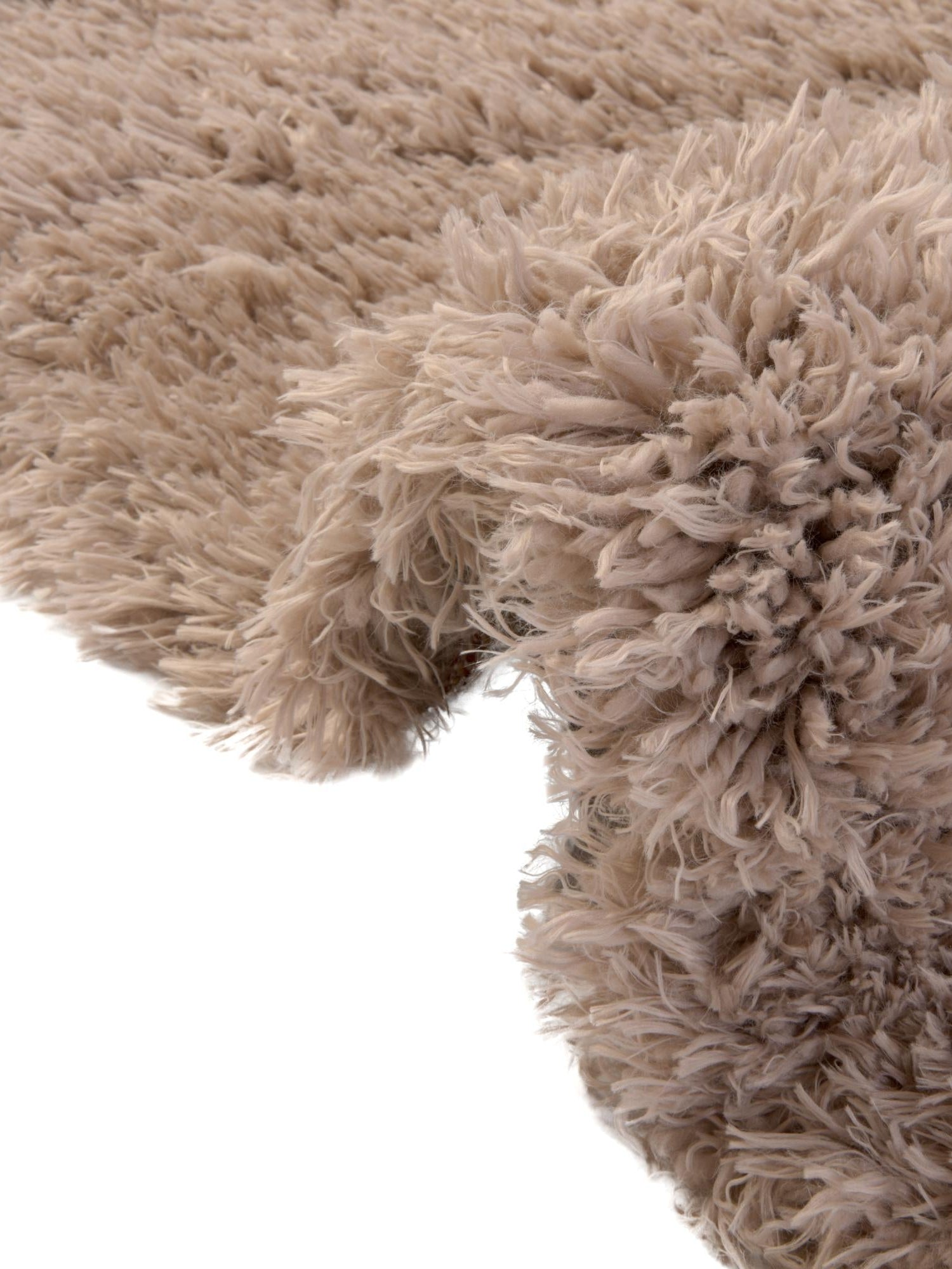 Khaki 3' 3 x 3' 3 Infinity Shag Round Area Rug Thick Soft Touch Fluffy & Plush Shaggy Pile 100% Polypropylene With Jute Backing Solid Color Minimalist Carpet for Sale at Rug Engine